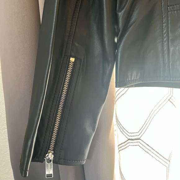 Michael Kors Moto Leather Jacket - Picture 7 of 10